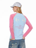 Women's printed T-shirt pure cotton, contrasting color Hasselblad