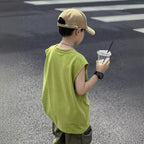 Dopamine Green Boys Sleeveless Vest