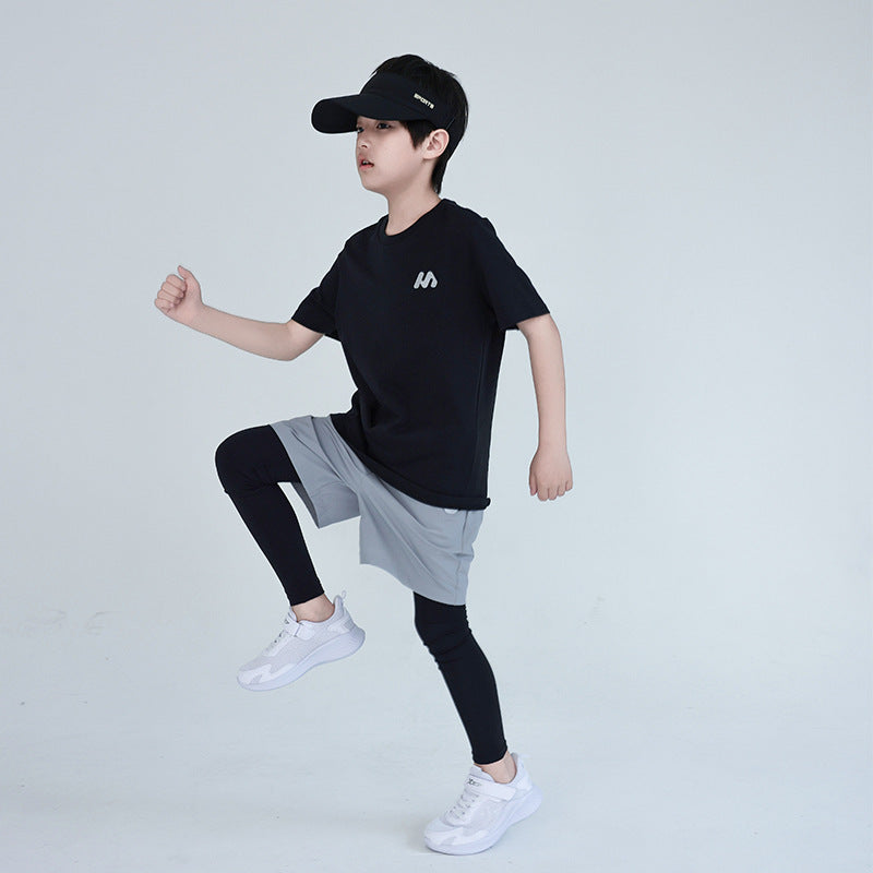 Boys' Summer Short-Sleeve 100% Cotton Top