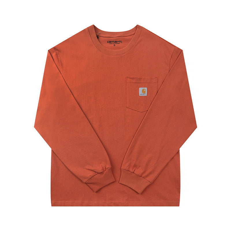 Carhar Long Sleeve Loose Crew Neck T-Shirt