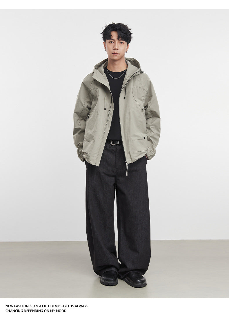 Men's Autumn Jacket Hooded Jacket Men's Simple Trend American Outdoor Jacket Top