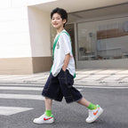 Boys' Lightweight Short-Sleeve T-Shirt with Car Print
