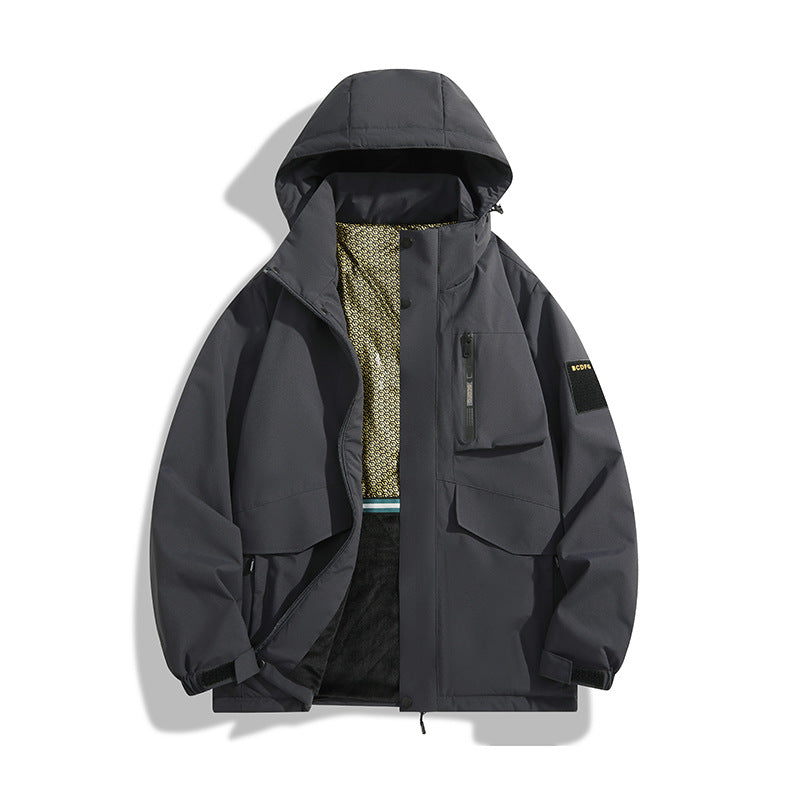 Mountain windproof and waterproof jacket men's and women's large size jacket new outdoor couple mountaineering suit men's single punch jacket