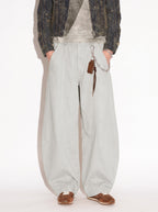 Pure Cotton Curved-Seam Work Trousers
