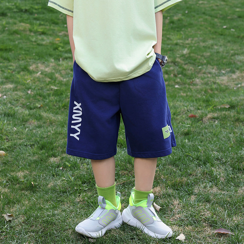 Boys' Summer Cooling Shorts，White Casual Style
