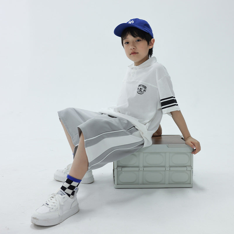 Big Kids Boys Color Block Casual Sports 5 Inch Shorts