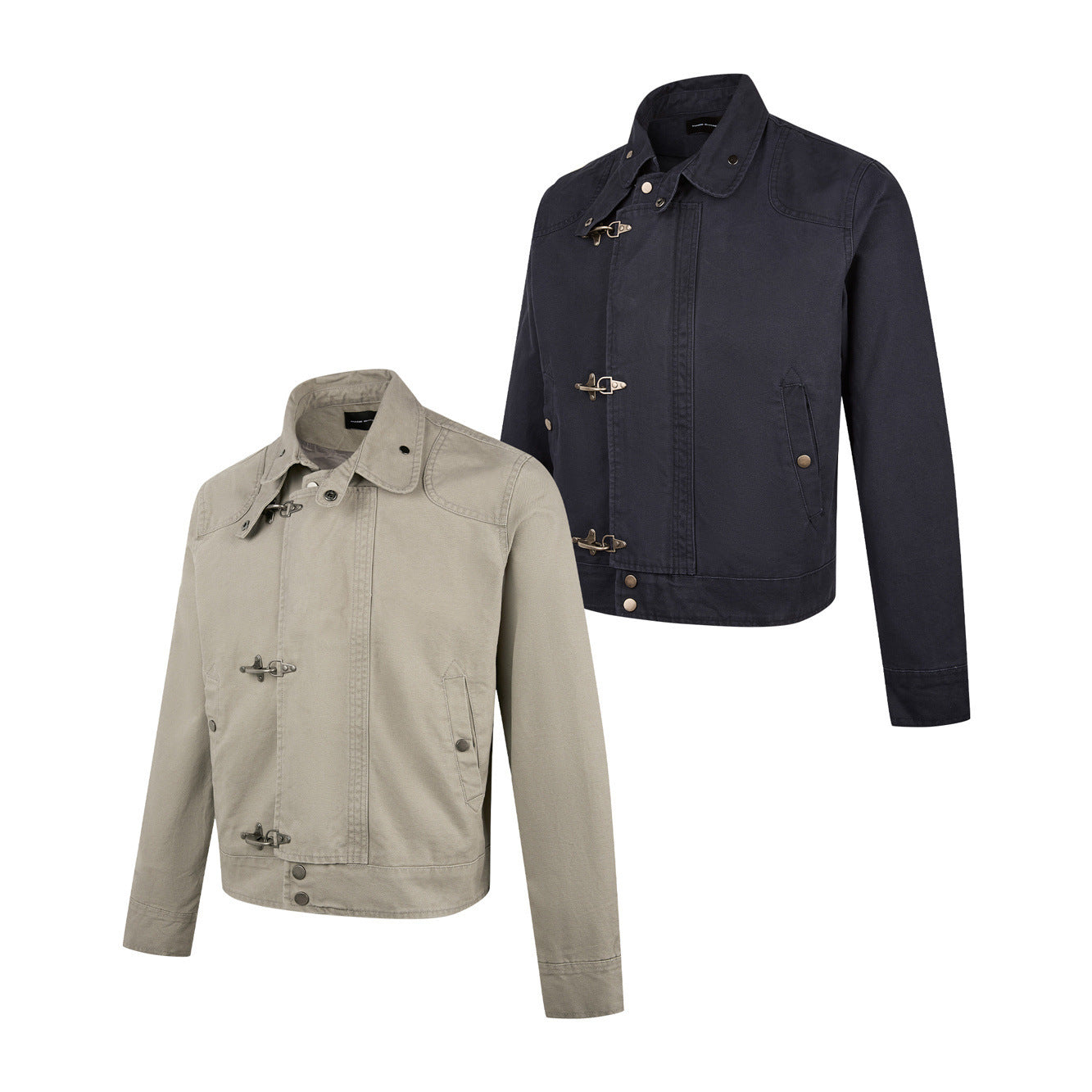 Men's Winter Vintage ZuoShandiao Lobster Clasp American Collar Jacket