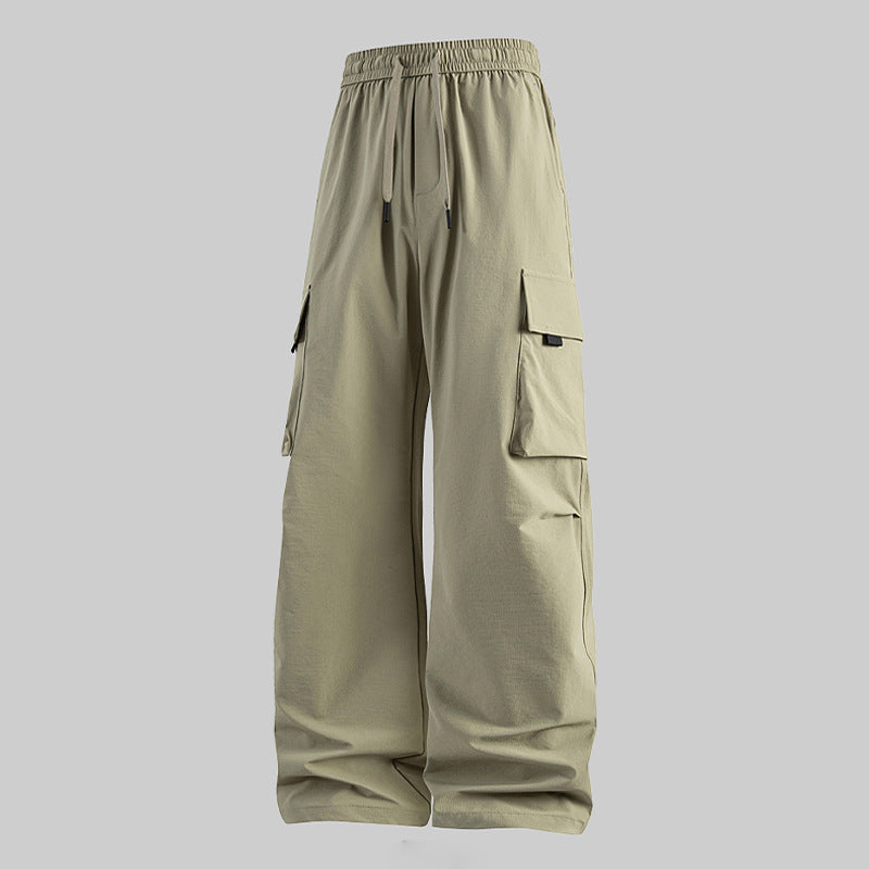Unisex Wide‑Leg Cargo Pants, Fleece Lined Water Resistant Outdoor Loose Trousers, Customizable