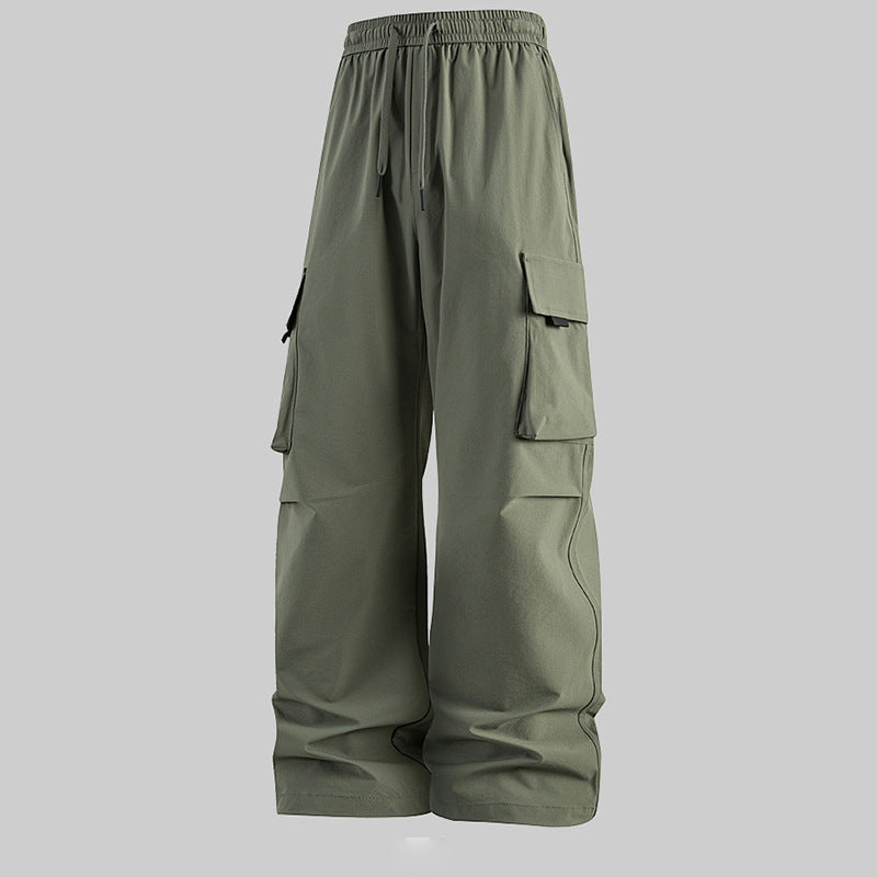 Unisex Wide‑Leg Cargo Pants, Fleece Lined Water Resistant Outdoor Loose Trousers, Customizable