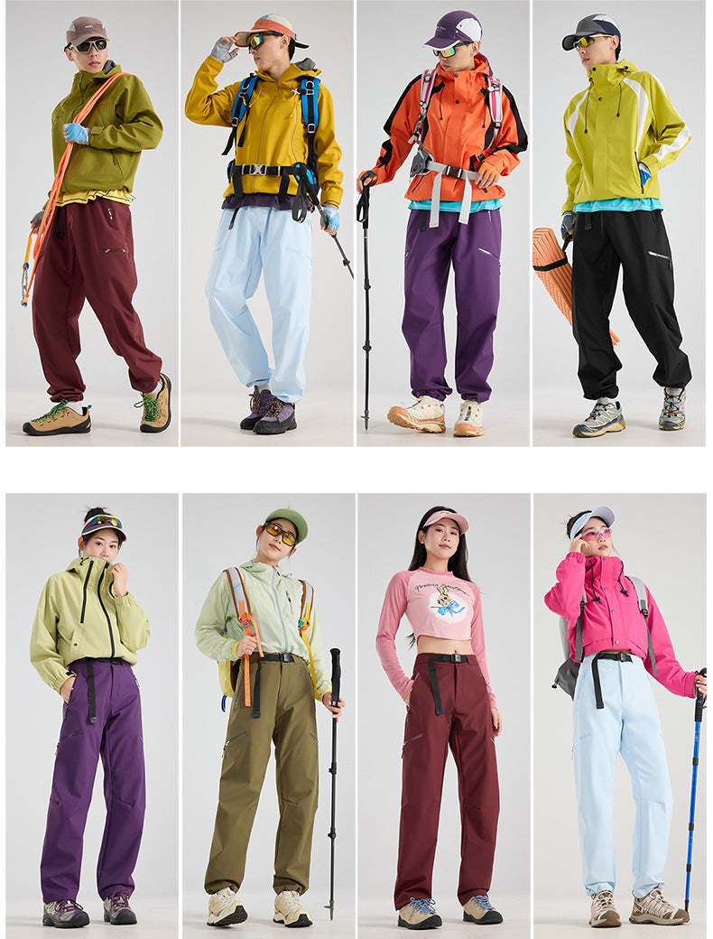 Unisex 3‑in‑1 Zip‑Off Fleece Lined Waterproof Outdoor Hiking Pants