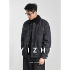 90% White Duck Down Denim Jacket - Men's Winter American Retro Warm Stylish Versatile