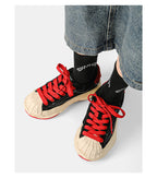 Tiger head dissolving design, shell head platform casual board shoes, couple trendy shoes