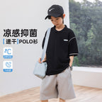 Kids Quick Dry Antibacterial Polo 2 Piece Sport Outfit for Boys