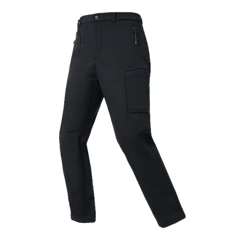 Fleece Lined Fluorine-Free Softshell Tactical Cargo Pants, Water Repellent Multi Pocket Hiking Pants Men & Women