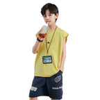 Boys Solid Cotton Sleeveless Vest