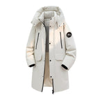 Men's New Workwear Down Jacket - Thickened Mid-Length Warm Cold-Resistant