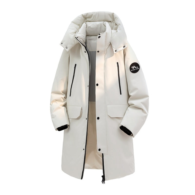 Men's New Workwear Down Jacket - Thickened Mid-Length Warm Cold-Resistant