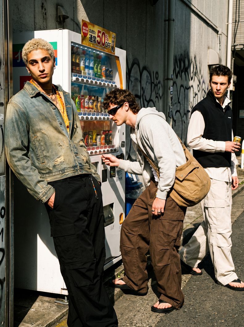 Pure Cotton Paneled Cargo Pants with Large Pockets