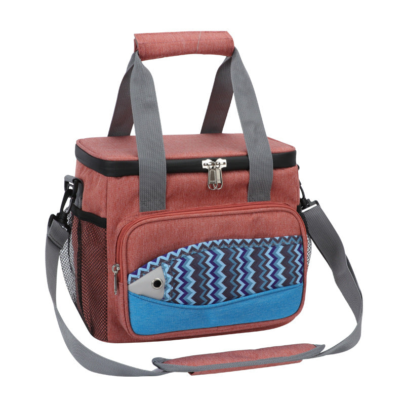 One-day tour thermal insulation bag, fish pattern 15-18L lunch box ice pack.
