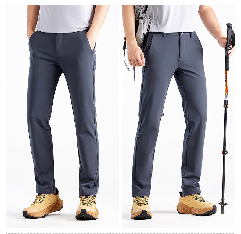 WENHOUU Waterproof Softshell Hiking Pants, Lightweight Breathable Commuter Trousers for Men