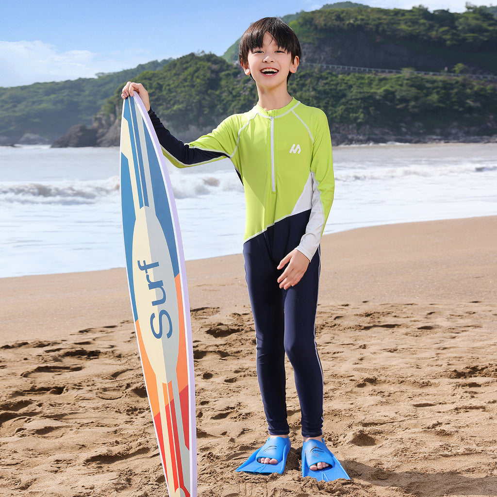 UPF50+ UV Protection Boys Antibacterial One-Piece Rash Guard