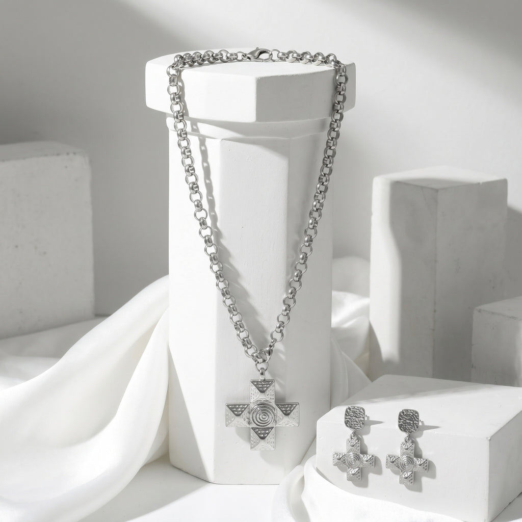 Nature Cast Metalworks Cross Pendant Necklace