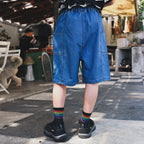 Soft Cotton Kids Mountain Style Denim Shorts