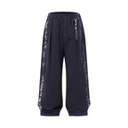 Street-style vintage-look tie-dye straight-leg cargo pants