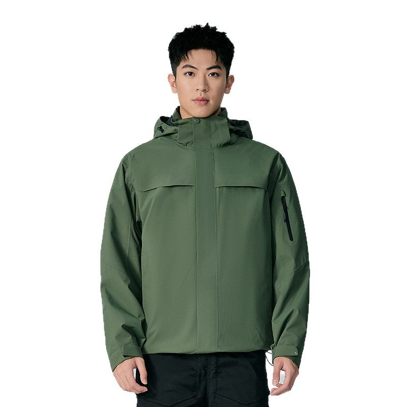 Toread 3‑in‑1 Down Hardshell Jacket, Windproof Waterproof Unisex Outdoor Mountaineering Coat