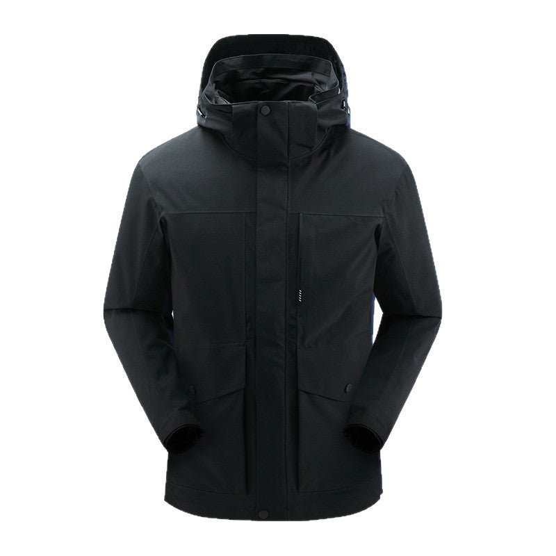 Fully Seam‑Sealed 3‑in‑1 Rain Jacket Unisex Detachable Warm Outdoor Mountaineering Coat