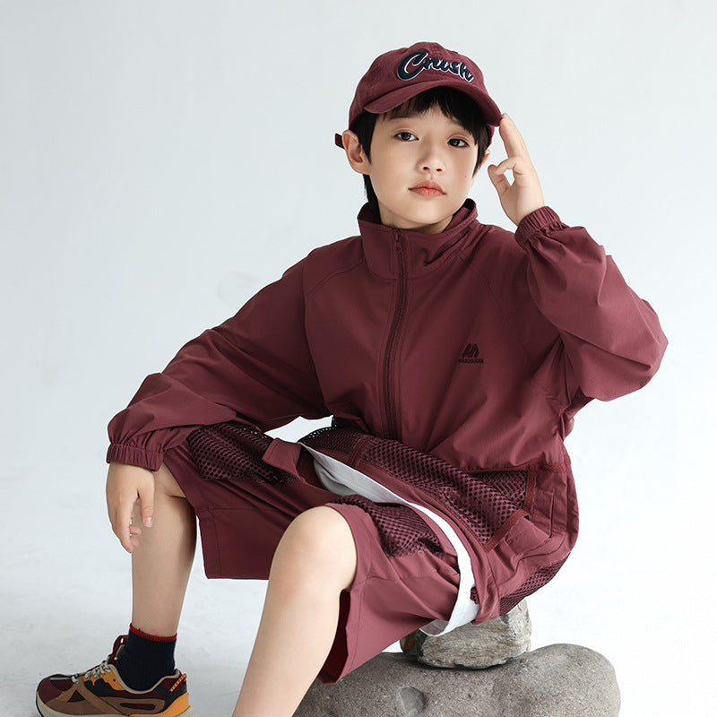 Trendy UPF 50+ Kids' Sports Sun-Protection Set