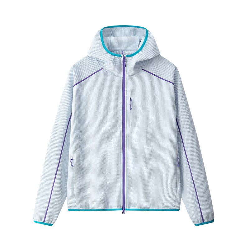 Waffle Softshell Jacket | Unisex Color‑Block Outdoor Hiking Couple Coat