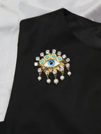 Baroque Pearl Evil Eye Brooch
