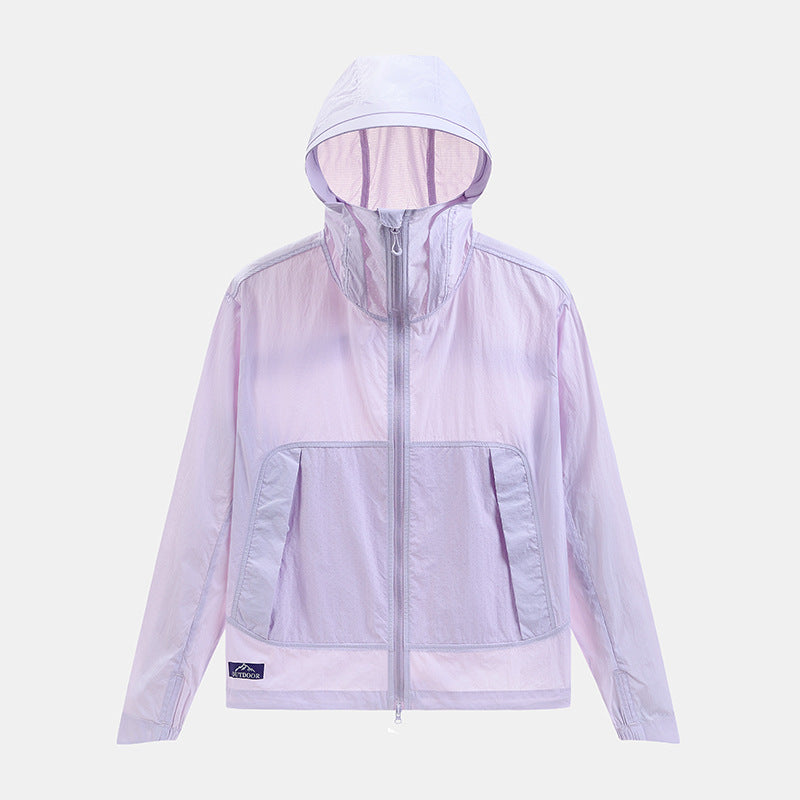 Unisex Ice Silk UPF50+ Sun Protection Jacket Lightweight Breathable Outdoor Anti‑UV Sun Shirt