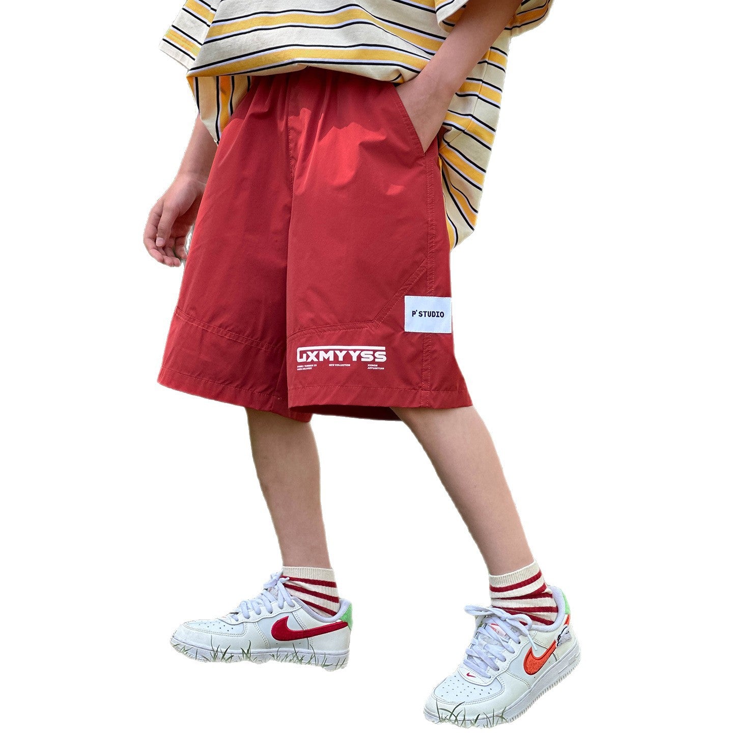 Quick Dry 5 Inch Athletic Shorts, Summer Wear for Boys