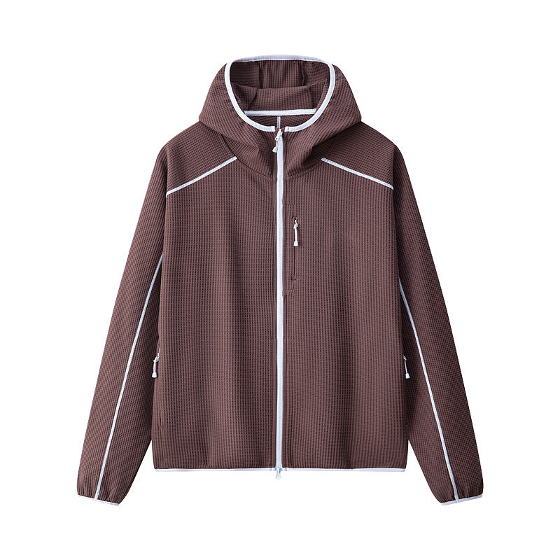 Waffle Softshell Jacket | Unisex Color‑Block Outdoor Hiking Couple Coat