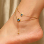 Evil Eye Anklet Titanium Steel Casual Foot Charm