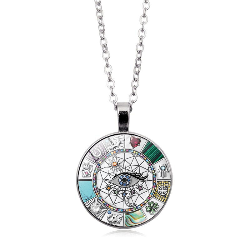 Amulet Magic Lucky Symbol Evil Eye Pendant Necklace