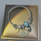 Stainless Steel Wire Evil Eye Bracelet