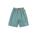 Mountain-Style Solid Color Cargo Shorts with Belt