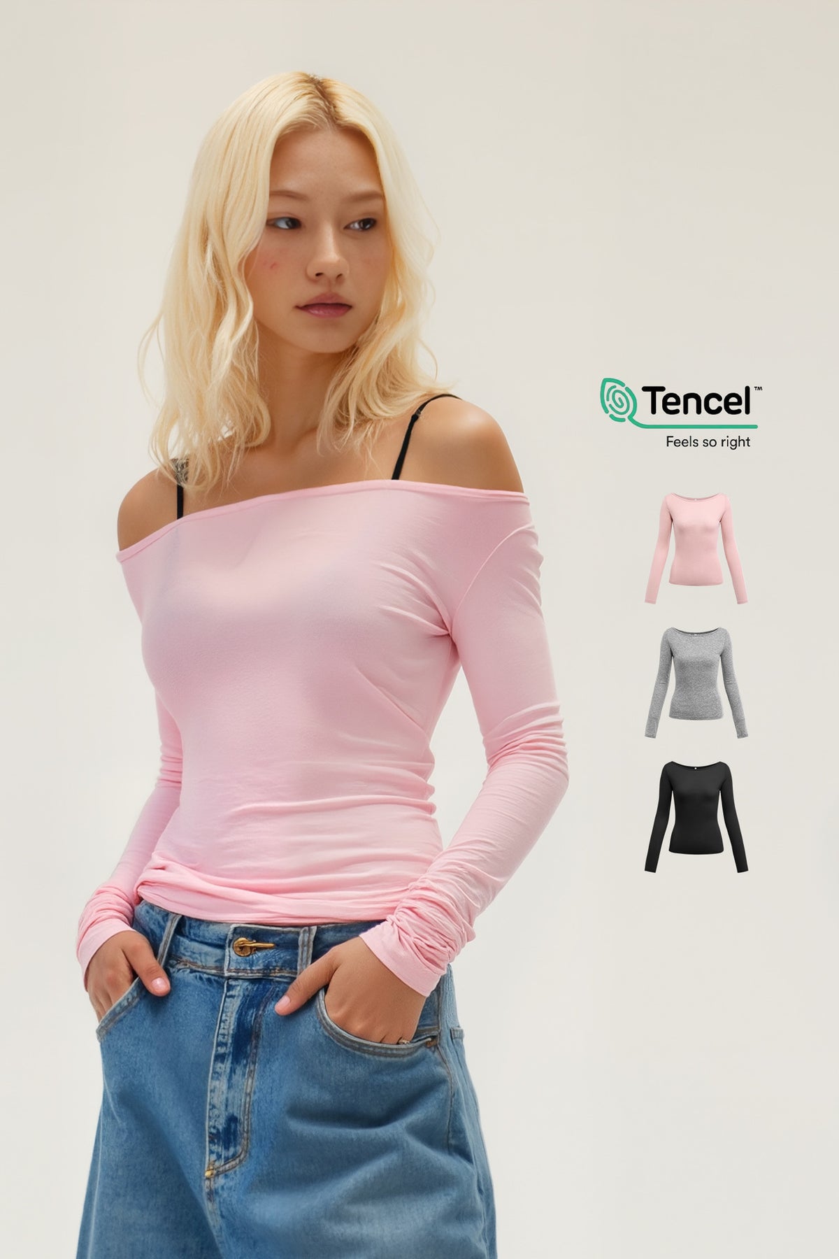 Women's Lensing Tencel™ Wool boat collar top