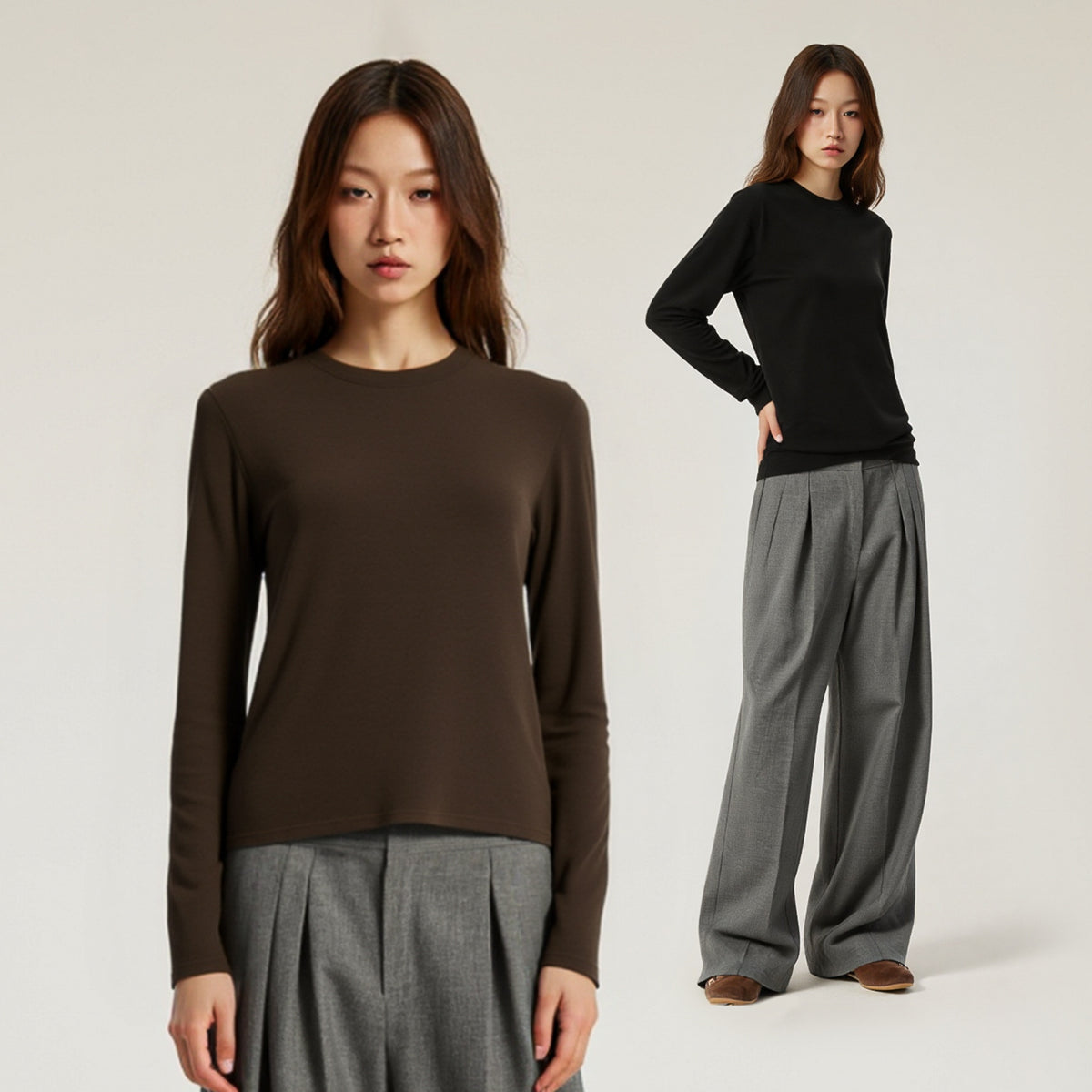 Women's Lensing Tencel wool fitted top