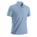 Men's Half‑Zip Short Sleeve Polo Shirt, Breathable Antibacterial Ultra‑Light T‑Shirt