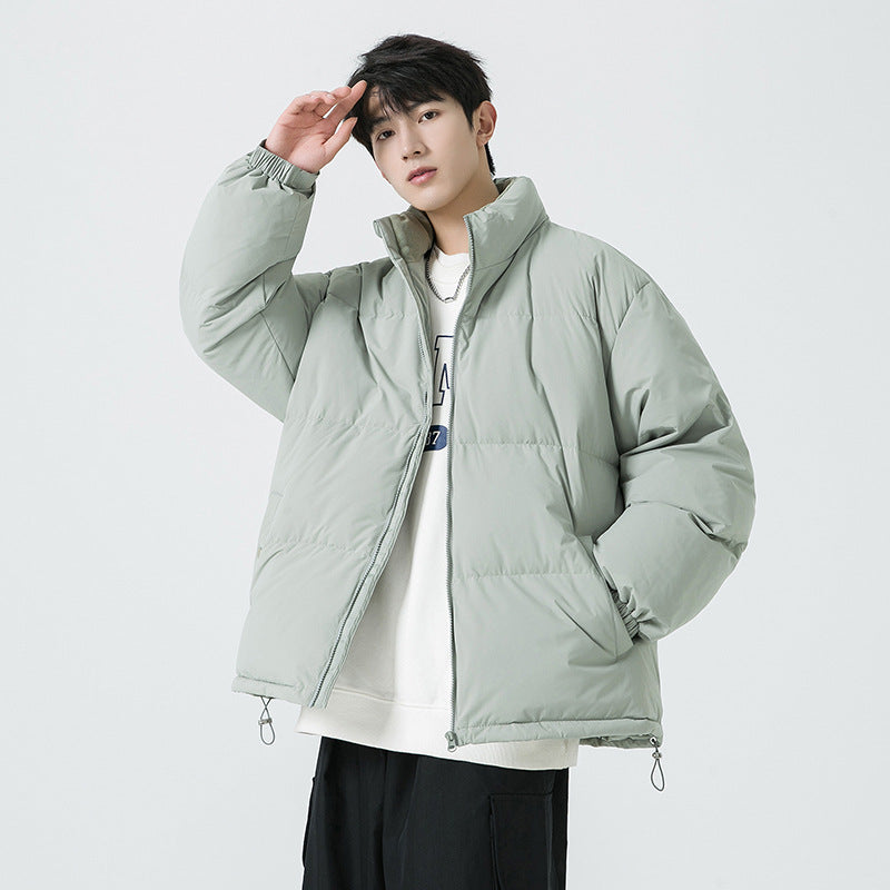 New Winter Men's White Duck Down Loose-Fit Warm Casual Puffer Jacket