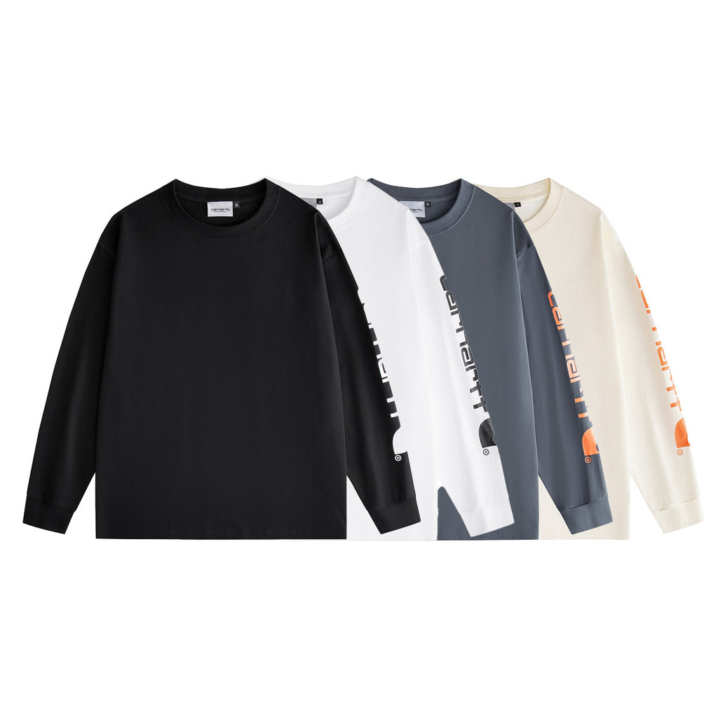 Men Patagonia Inspired Sleeve Print Long Sleeve Pullover Sweatshirt