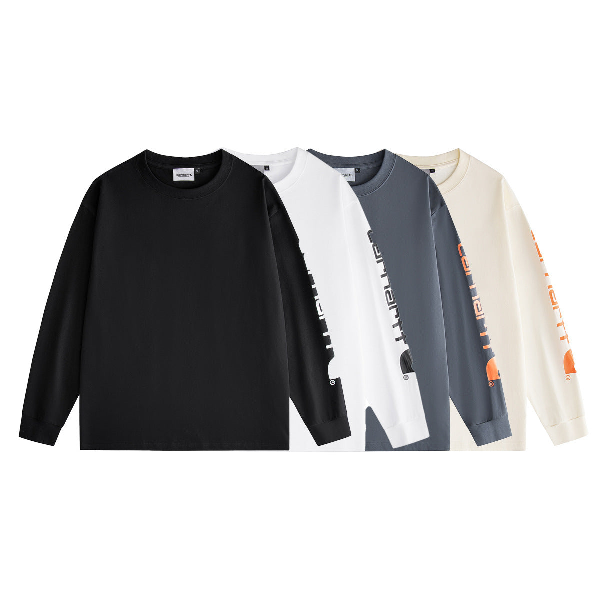 Men Patagonia Inspired Sleeve Print Long Sleeve Pullover Sweatshirt