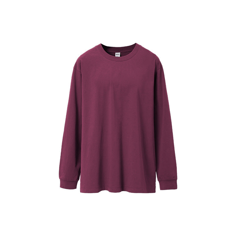 Plus Size Men Stretch Long Sleeve Tee Solid Loose Casual Top