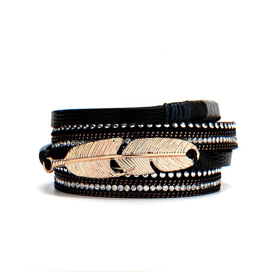 Brezin Locks Multi-Feather Bracelet