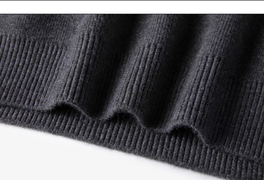 New Autumn/Winter Vintage Seagull Collar Thickened Warm Men's Knit Sweater Top