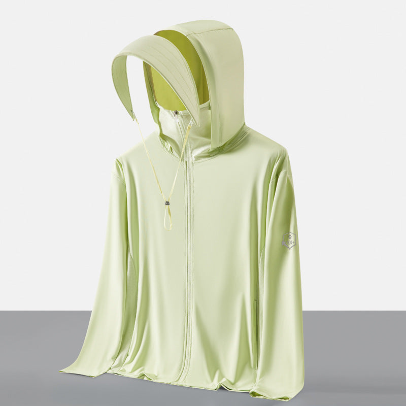 UPF100+ Ice‑Silk Sun Protection Jacket for Men Women, Anti‑UV Lightweight Fishing Sun Coat Wenhouu